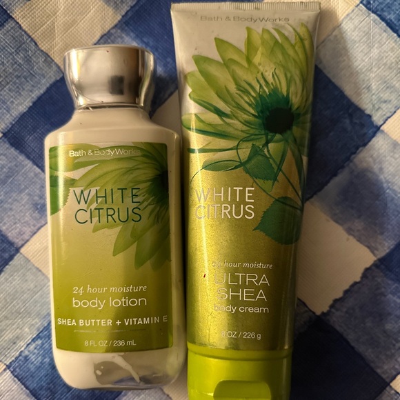 Bath and Body Works White Citrus-Body Cream + Body Lotion